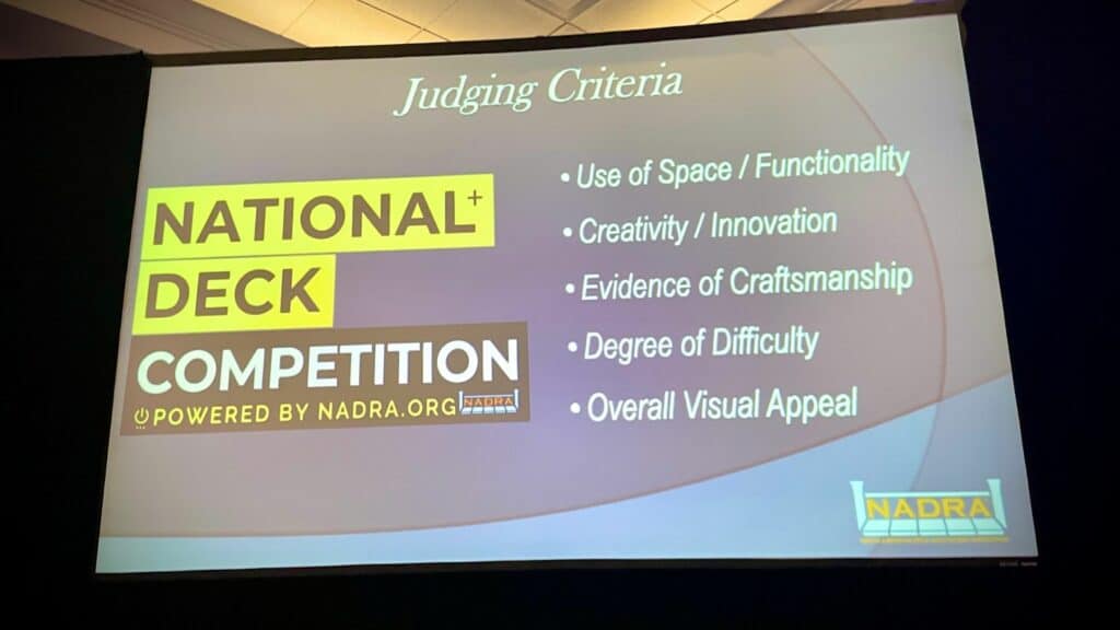 NADRA deck competition award criteria