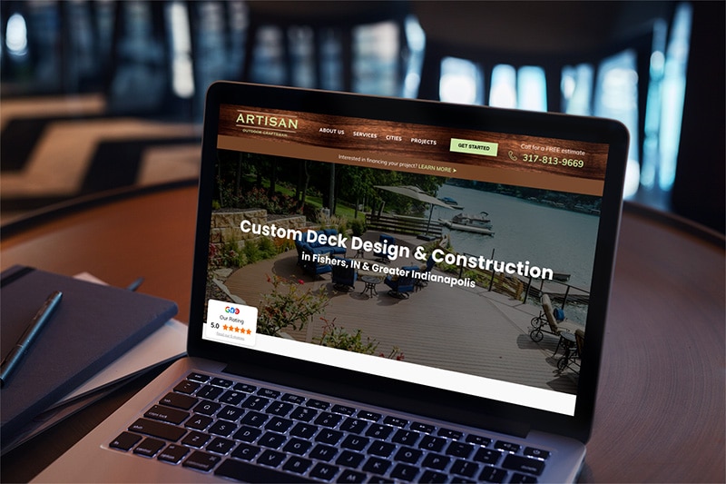 deck builder website design